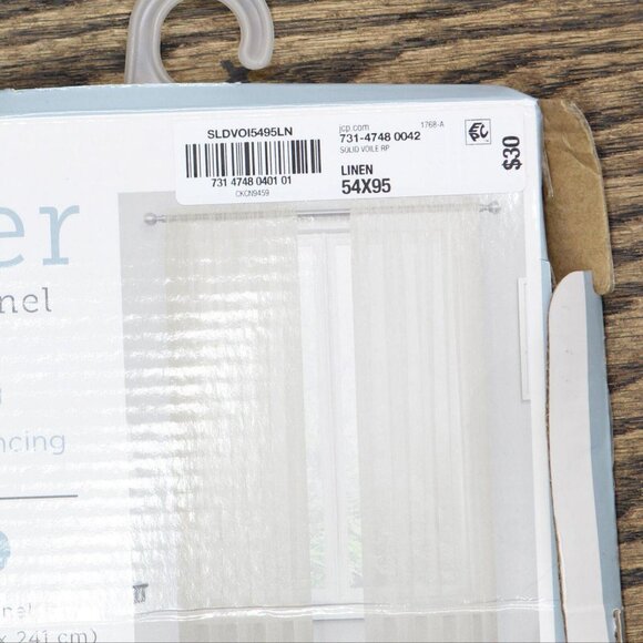 NEW Regal Home Voile Sheer Rod Pocket Single Curtain Panel Linen Brown 54" x 95" - Picture 8 of 8